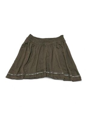 Y2K 2000s boho fairycore American Eagle Outfitters Brown/Green Sequin Mini Skirt